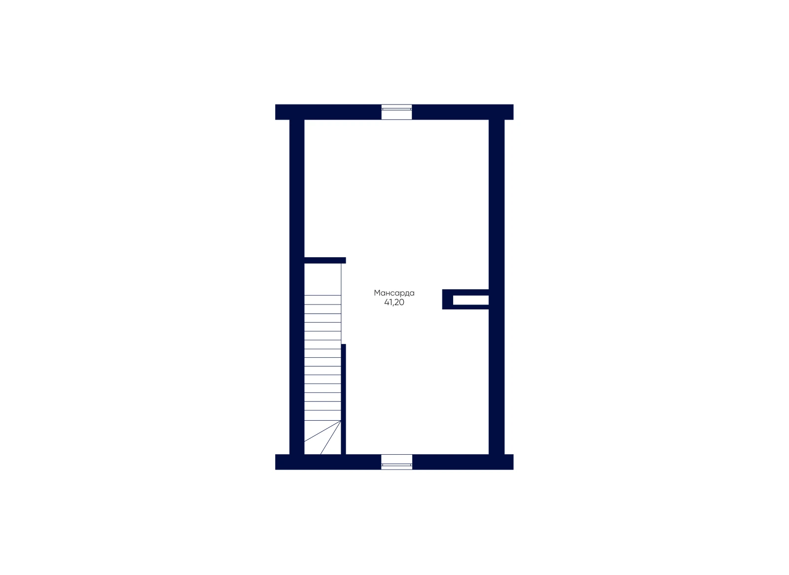План 3-го этажа: Таунхаус 139,6 м²