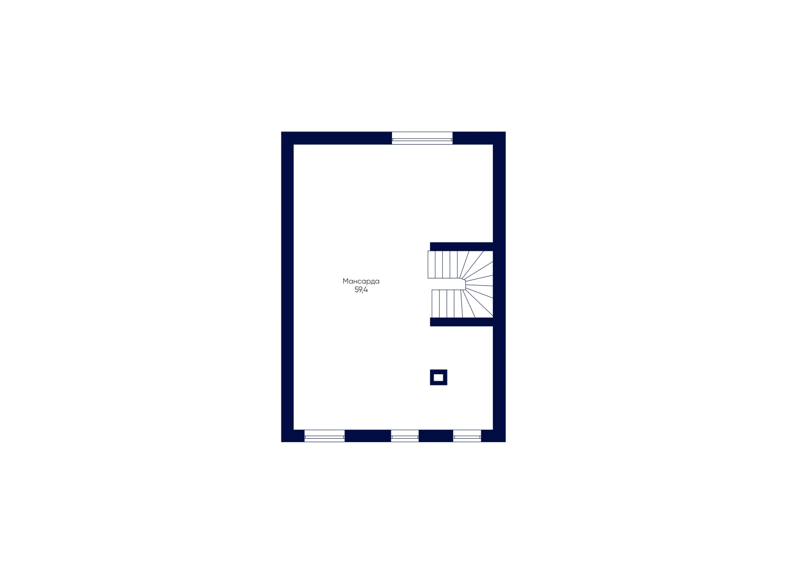 План 3-го этажа: Таунхаус 224,2 м²