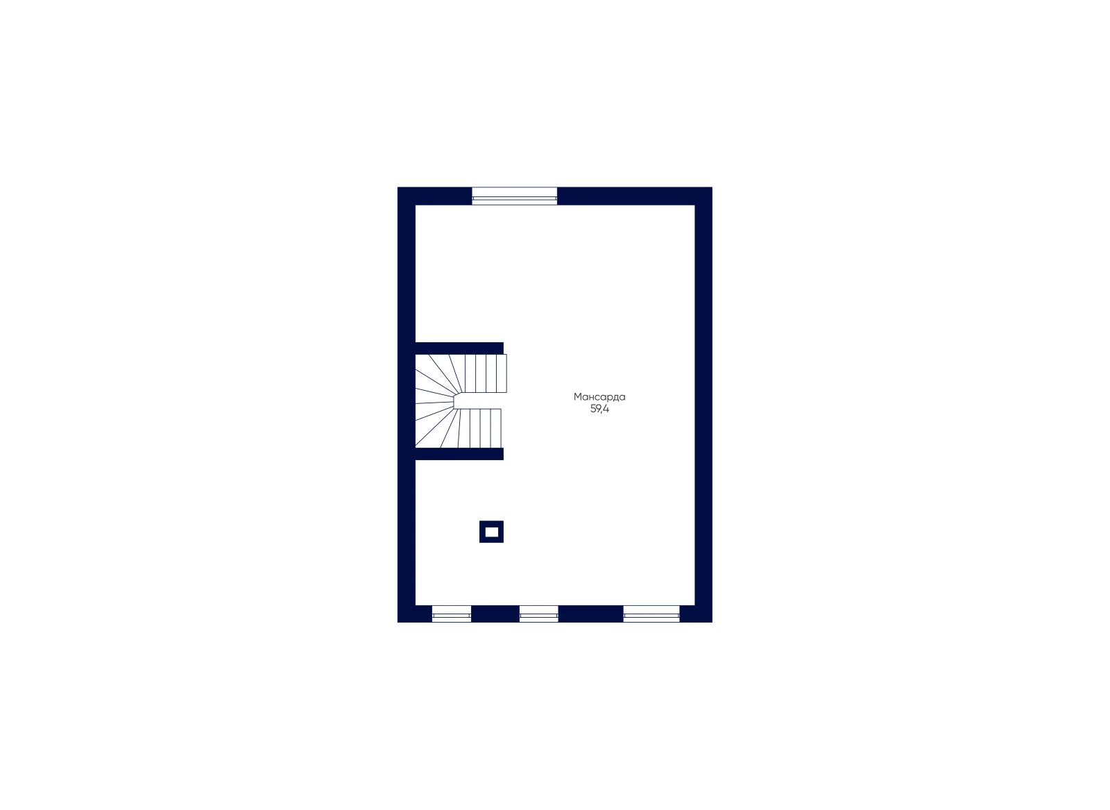 План 3-го этажа: Таунхаус 224,2 м²
