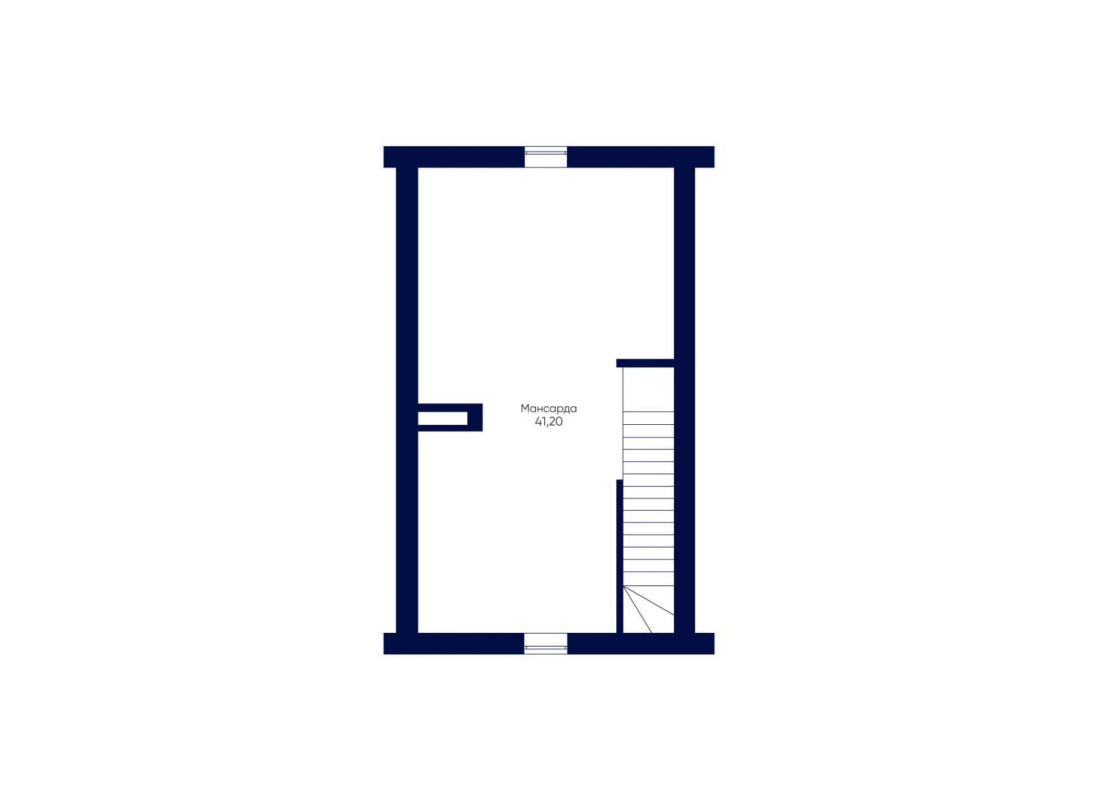 План 3-го этажа: Таунхаус 139,6 м²